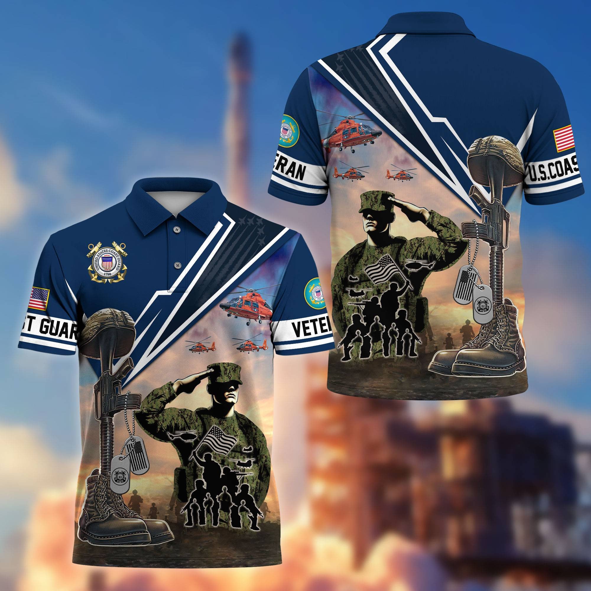 Premium US Veterans Polo Shirt BPHN060211, Gifts For US Veterans, Gifts On Father's Day, Independence Day, Armed Forces Day, Veterans Day.