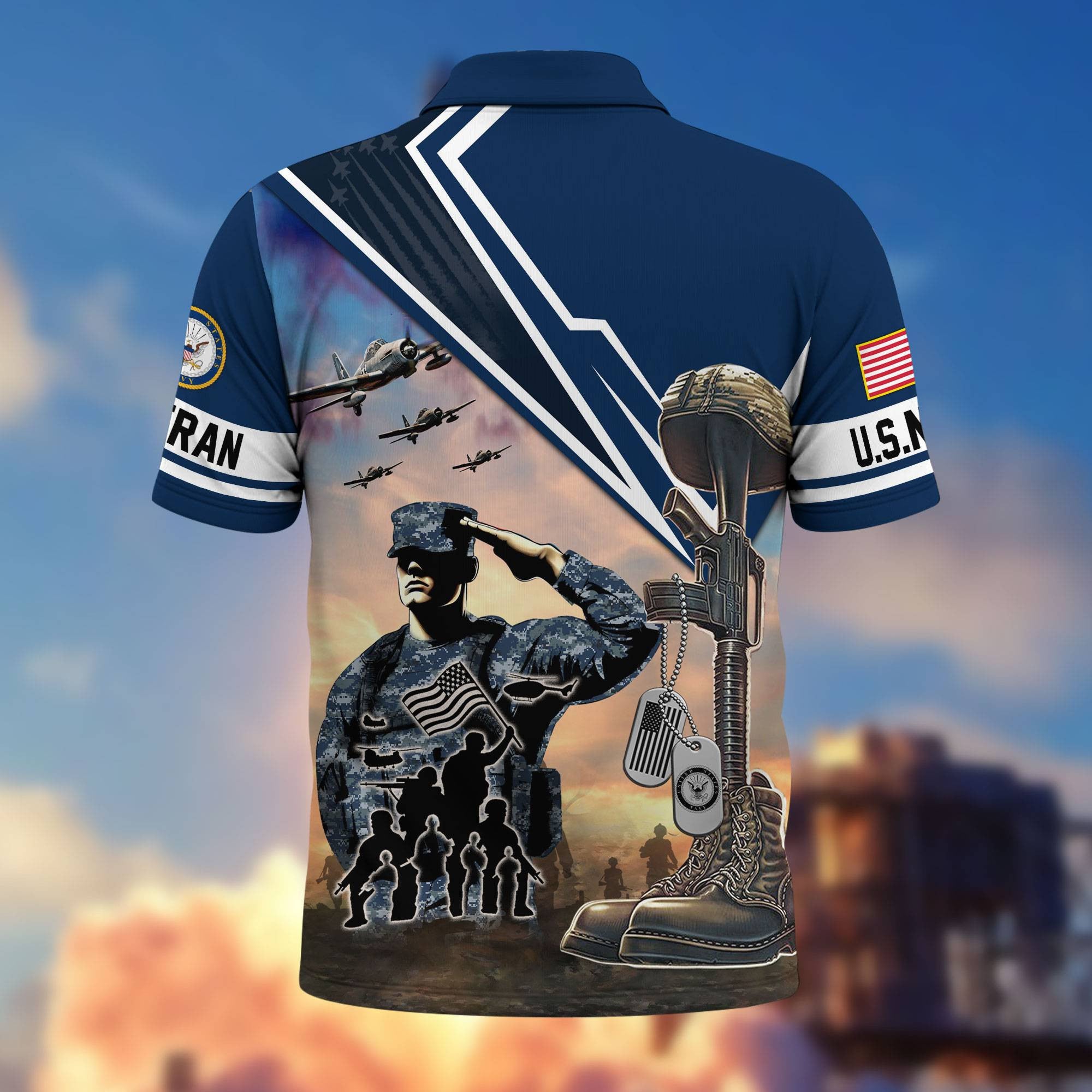Premium US Veterans Polo Shirt BPHN060211, Gifts For US Veterans, Gifts On Father's Day, Independence Day, Armed Forces Day, Veterans Day.