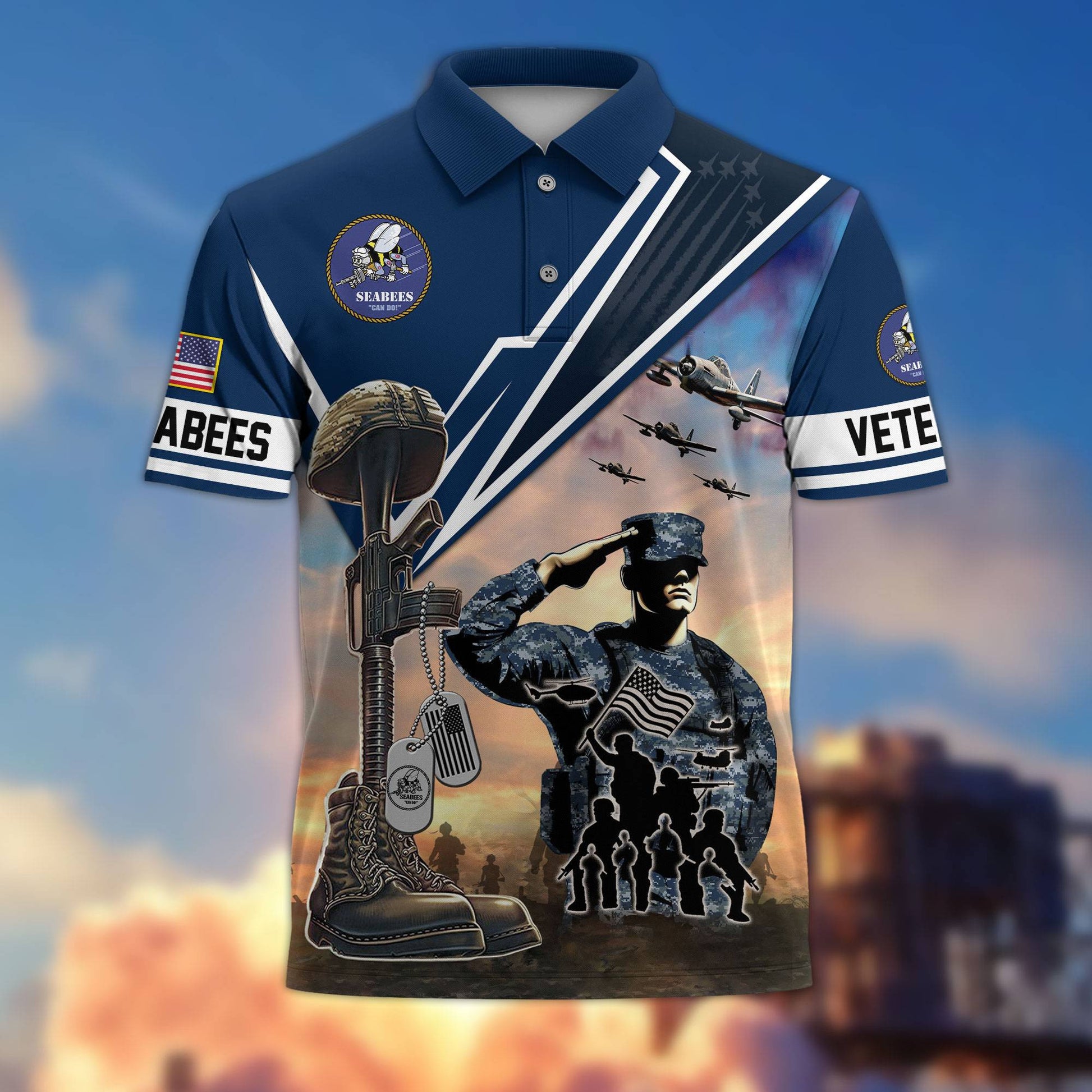 Premium US Veterans Polo Shirt BPHN060211, Gifts For US Veterans, Gifts On Father's Day, Independence Day, Armed Forces Day, Veterans Day.
