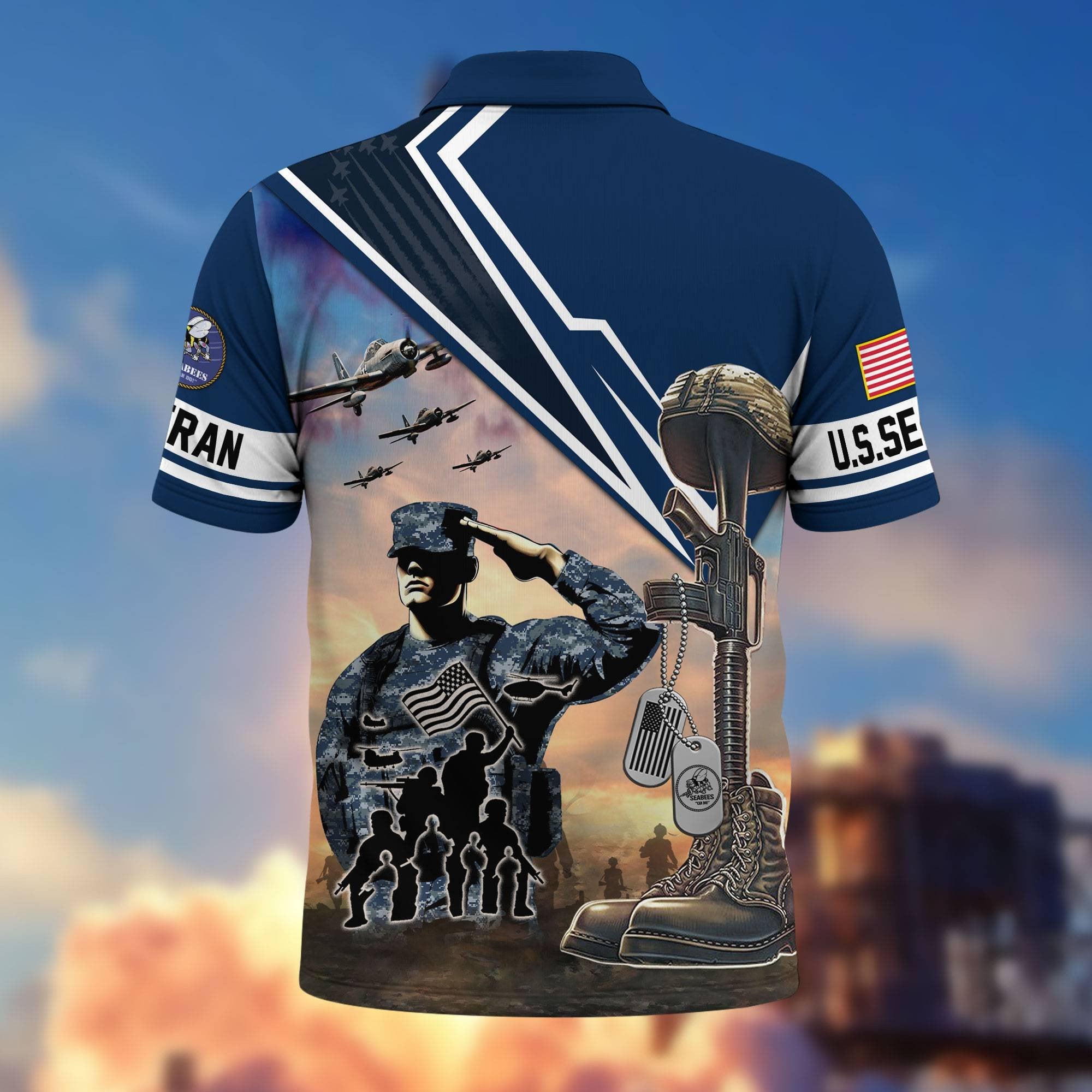 Premium US Veterans Polo Shirt BPHN060211, Gifts For US Veterans, Gifts On Father's Day, Independence Day, Armed Forces Day, Veterans Day.