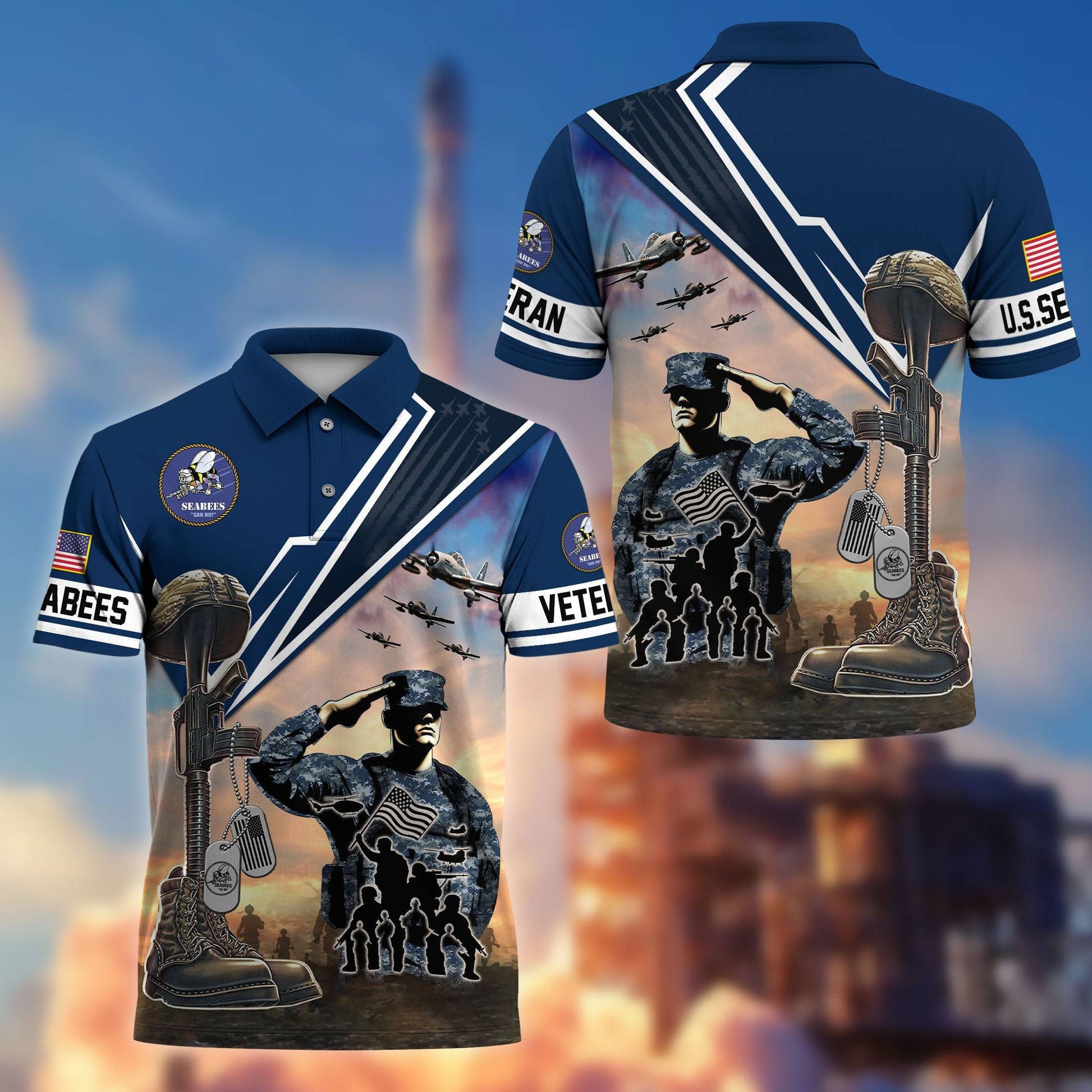 Premium US Veterans Polo Shirt BPHN060211, Gifts For US Veterans, Gifts On Father's Day, Independence Day, Armed Forces Day, Veterans Day.