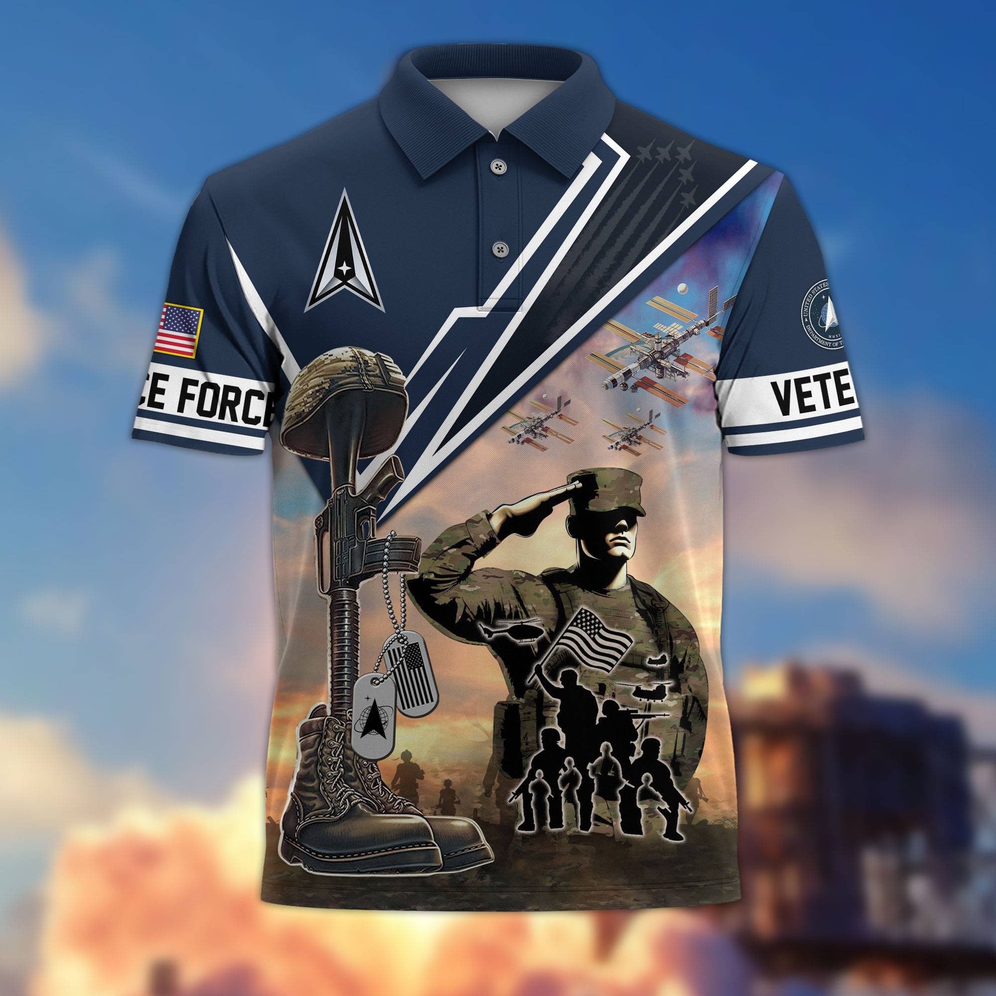 Premium US Veterans Polo Shirt BPHN060211, Gifts For US Veterans, Gifts On Father's Day, Independence Day, Armed Forces Day, Veterans Day.