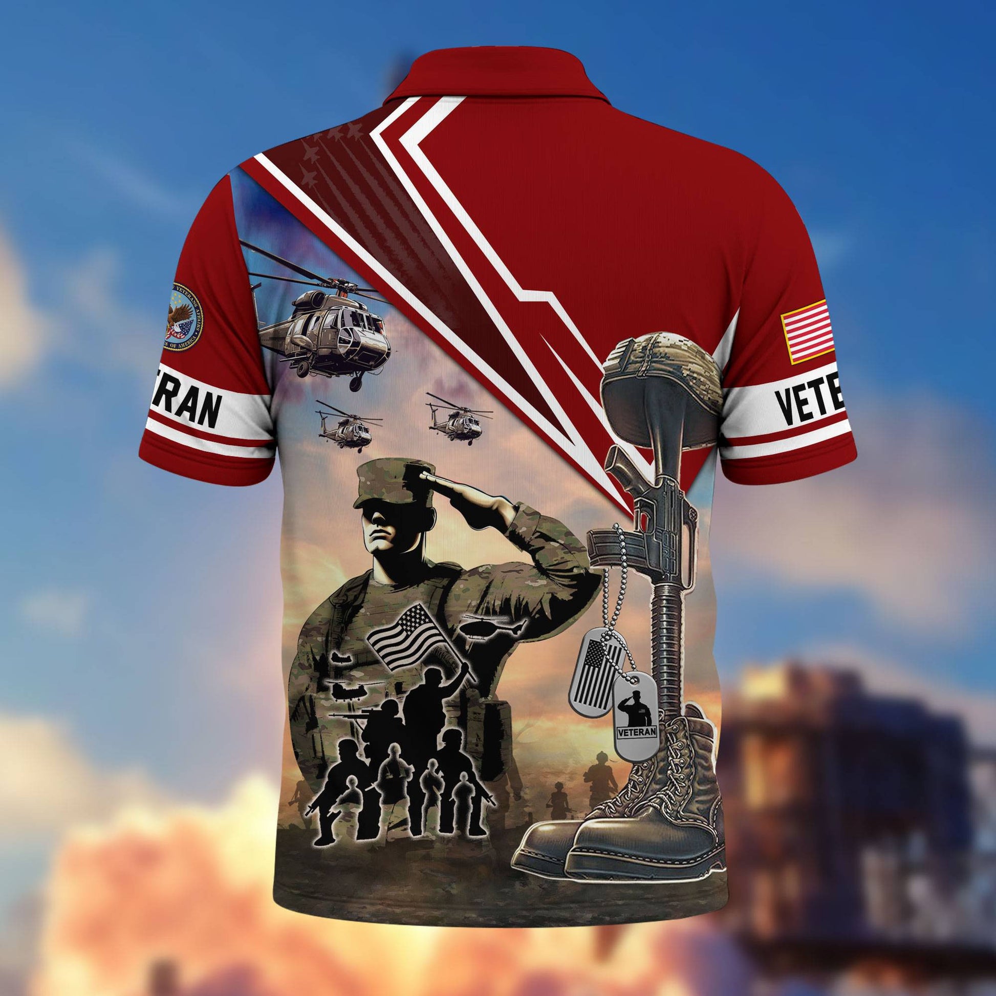 Premium US Veterans Polo Shirt BPHN060211, Gifts For US Veterans, Gifts On Father's Day, Independence Day, Armed Forces Day, Veterans Day.