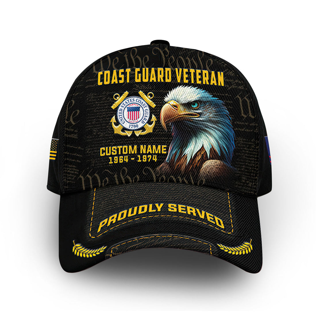 Premium Custom USCG Cap VPVC012605, Gifts For Coast Guard Veteran, Gifts For Dad, For Husband, Best Gifts On Father's Day, Armed Forces Day, Independence Day, Veterans Day.
