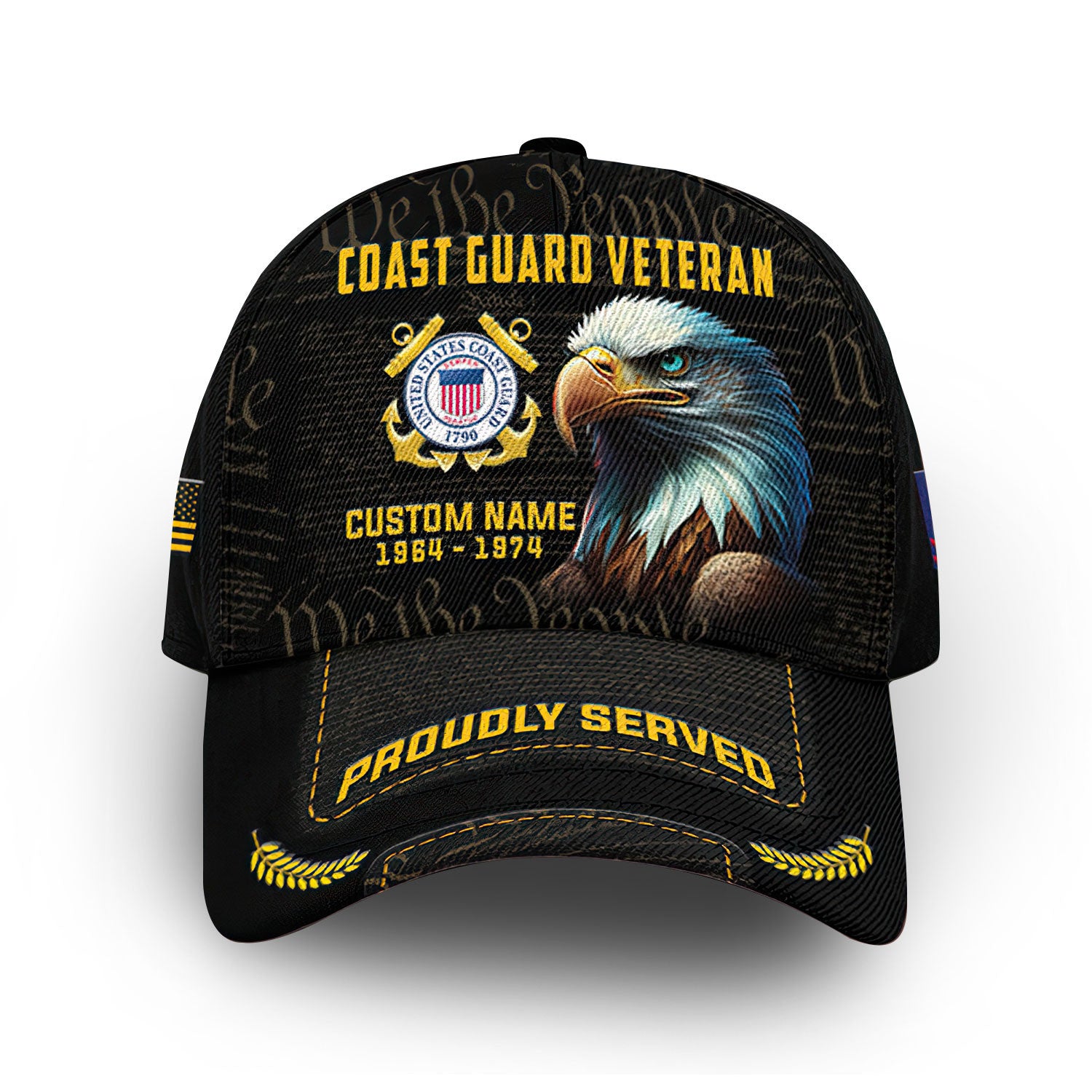 Premium Custom USCG Cap VPVC012605, Gifts For Coast Guard Veteran, Gifts For Dad, For Husband, Best Gifts On Father's Day, Armed Forces Day, Independence Day, Veterans Day.