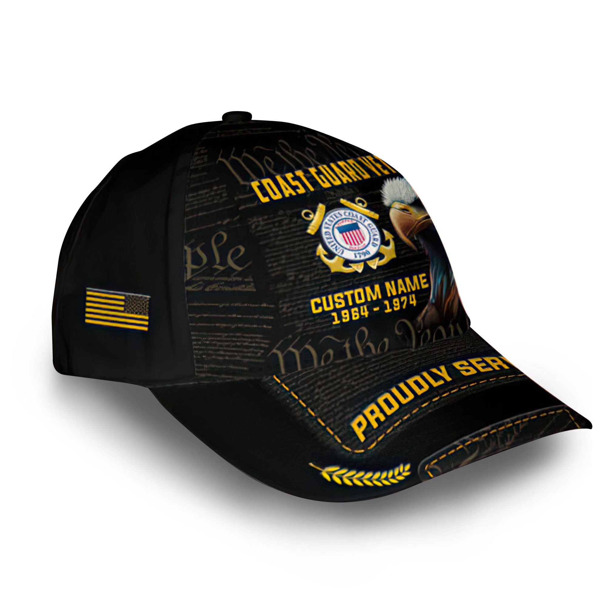 Premium Custom USCG Cap VPVC012605, Gifts For Coast Guard Veteran, Gifts For Dad, For Husband, Best Gifts On Father's Day, Armed Forces Day, Independence Day, Veterans Day.
