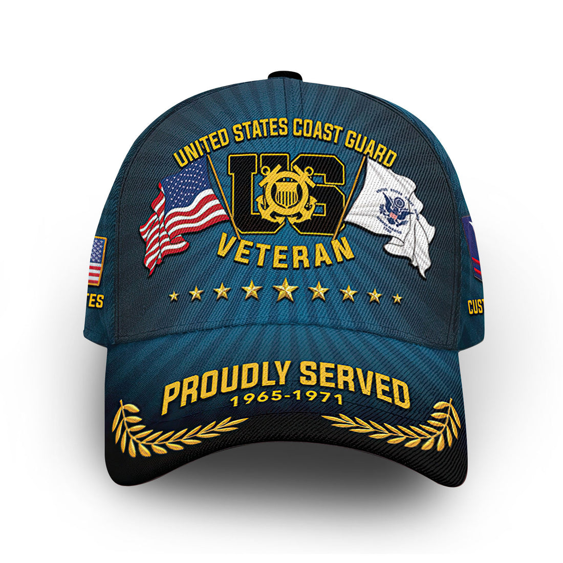 Premium Custom USCG Cap VPVC012705, Gifts For Coast Guard Veteran, Gifts For Dad, For Husband, Best Gifts On Father's Day, Armed Forces Day, Independence Day, Veterans Day.