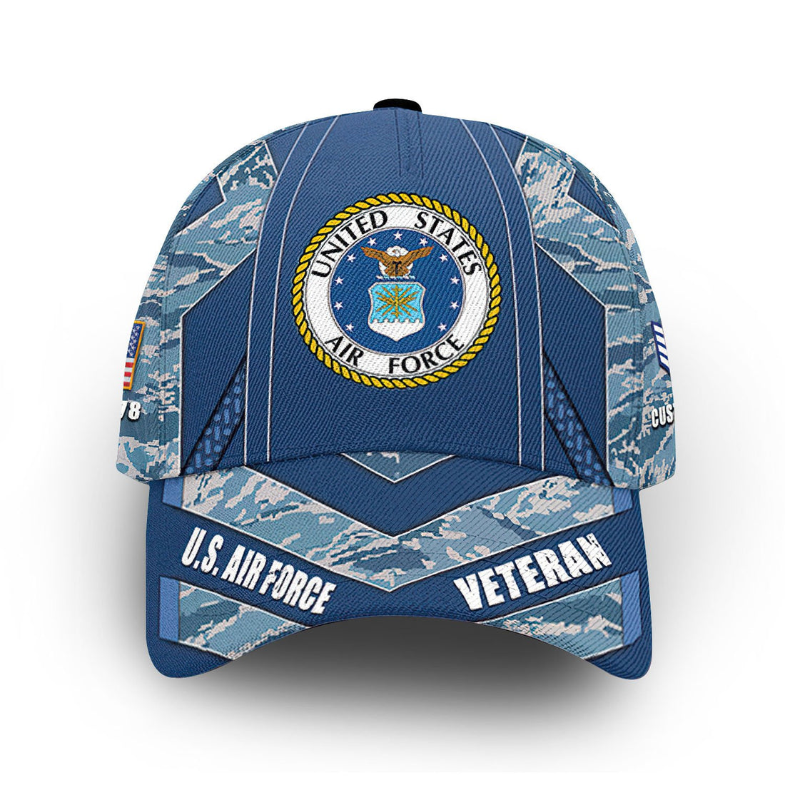Unique Custom Name, Rank, Year, USAF Cap VPVC012804, Gifts For Air Force Veteran, Gifts For Dad, For Husband, Best Gifts On Father's Day, Independence Day, Veterans Day.