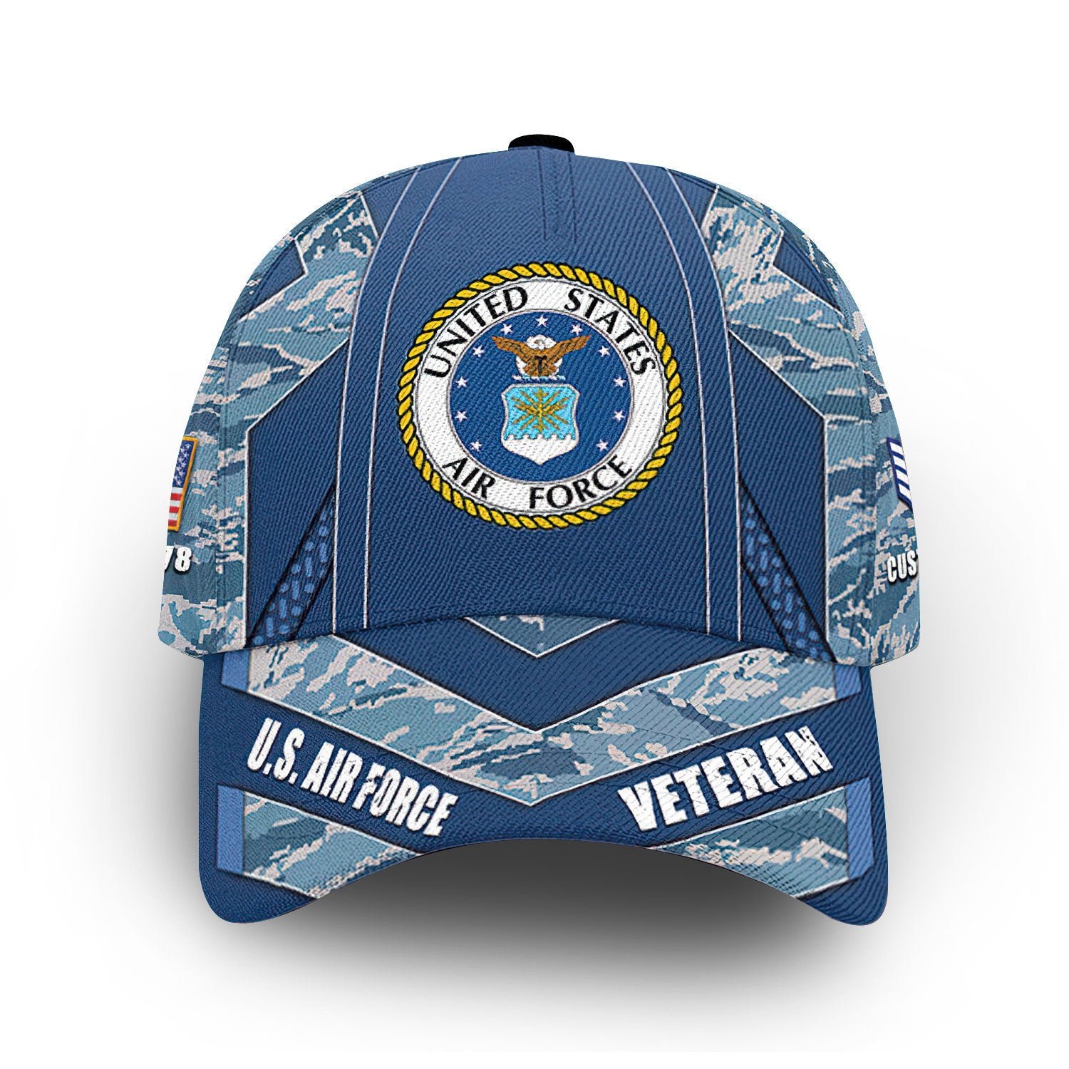 Unique Custom Name, Rank, Year, USAF Cap VPVC012804, Gifts For Air Force Veteran, Gifts For Dad, For Husband, Best Gifts On Father's Day, Independence Day, Veterans Day.