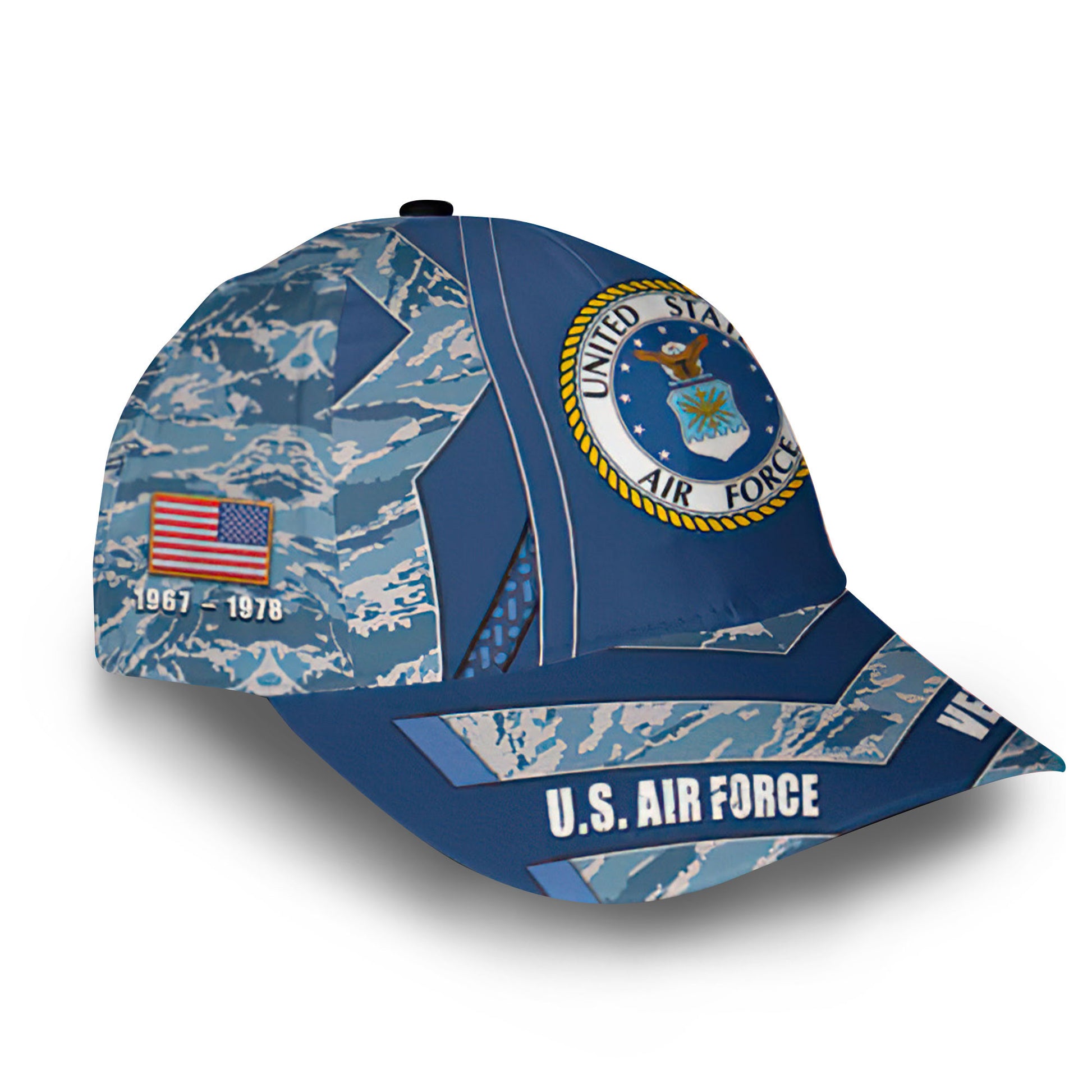 Unique Custom Name, Rank, Year, USAF Cap VPVC012804, Gifts For Air Force Veteran, Gifts For Dad, For Husband, Best Gifts On Father's Day, Independence Day, Veterans Day.