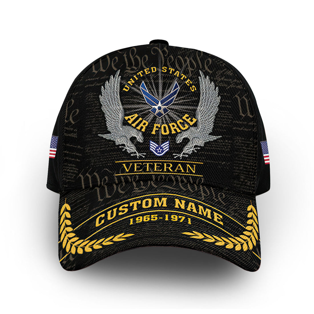 Unique Custom Name, Rank, Year, USAF Cap VPVC012904, Gifts For Air Force Veteran, Gifts For Dad, For Husband, Best Gifts On Father's Day, Independence Day, Veterans Day.
