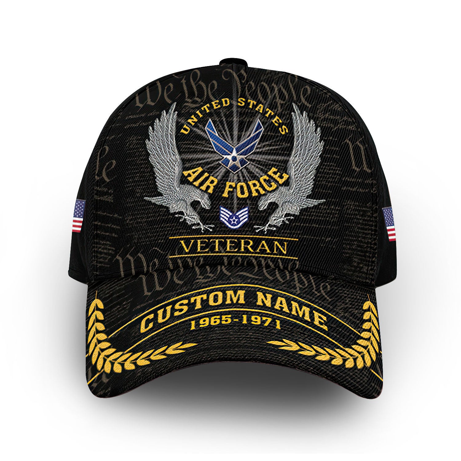 Unique Custom Name, Rank, Year, USAF Cap VPVC012904, Gifts For Air Force Veteran, Gifts For Dad, For Husband, Best Gifts On Father's Day, Independence Day, Veterans Day.