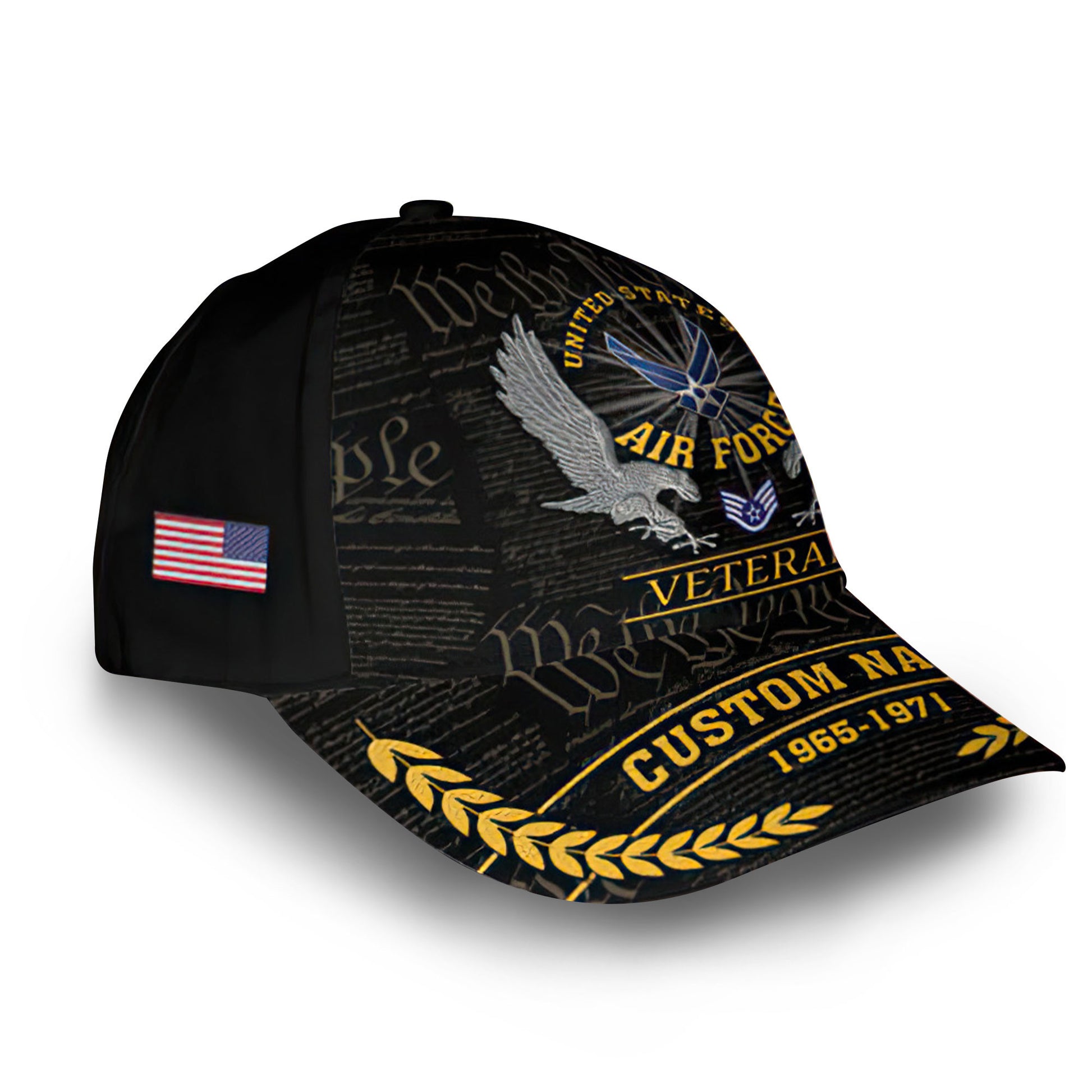 Unique Custom Name, Rank, Year, USAF Cap VPVC012904, Gifts For Air Force Veteran, Gifts For Dad, For Husband, Best Gifts On Father's Day, Independence Day, Veterans Day.