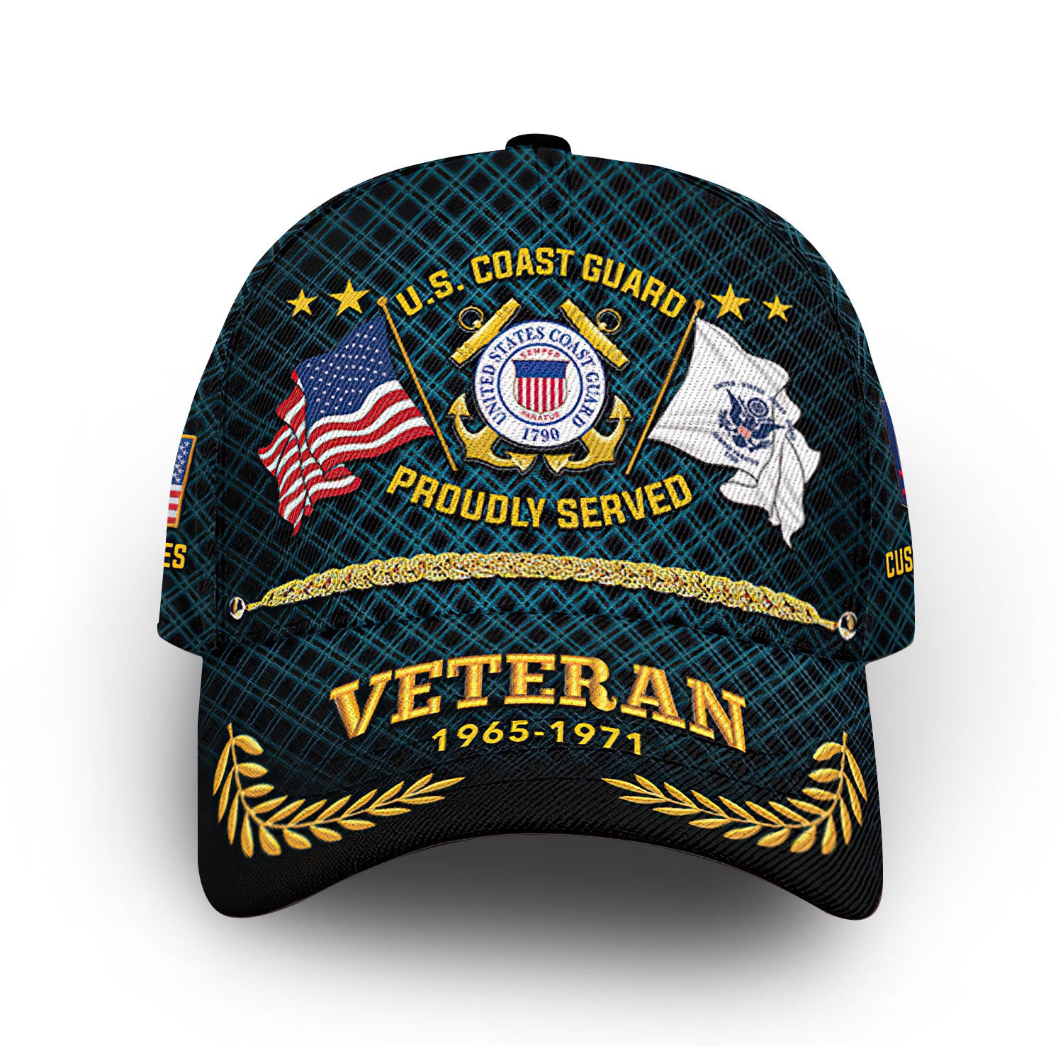 Premium Custom USCG Cap VPVC013105, Gifts For Coast Guard Veteran, Best Gifts On Father's Day, Armed Forces Day, Independence Day, Veterans Day.