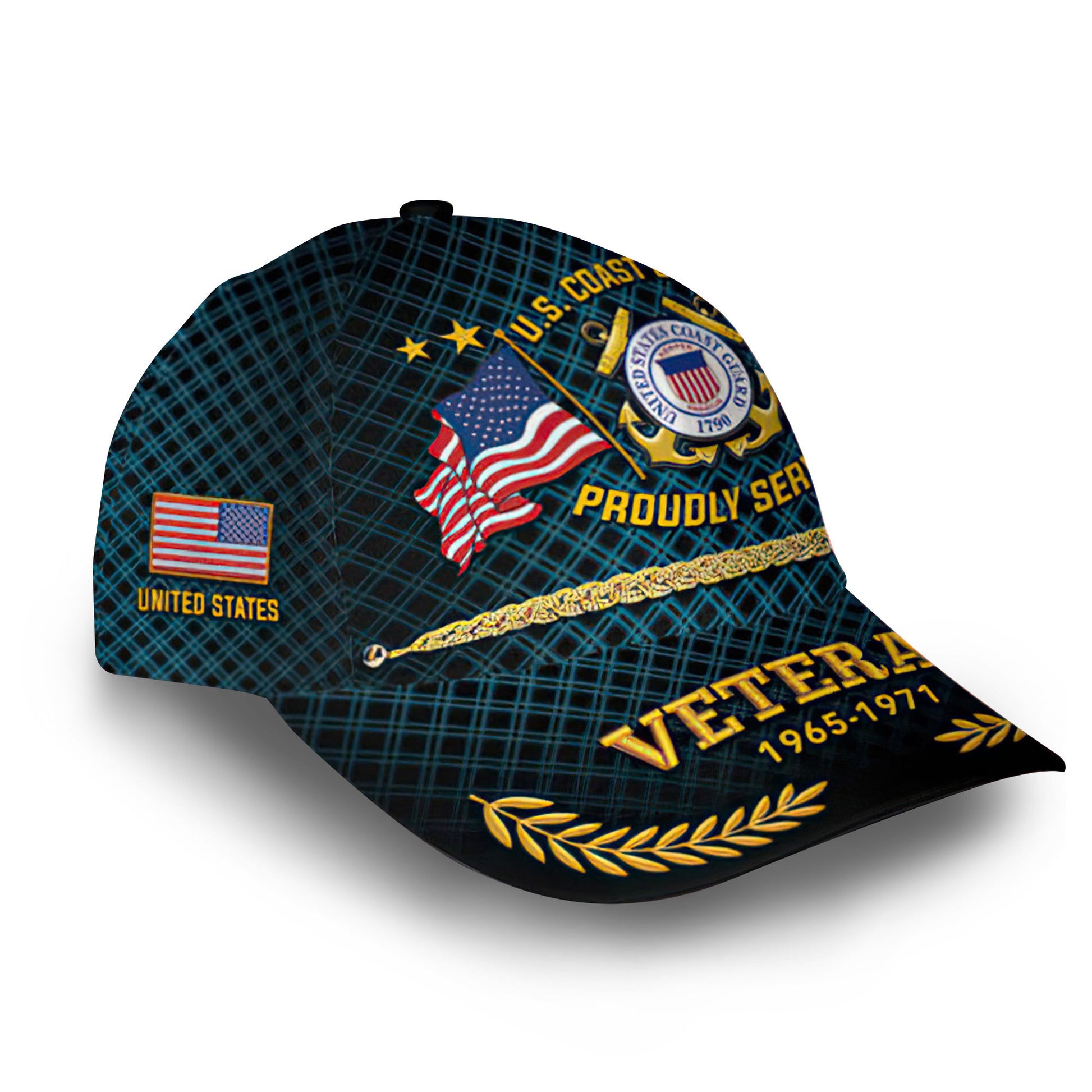 Premium Custom USCG Cap VPVC013105, Gifts For Coast Guard Veteran, Best Gifts On Father's Day, Armed Forces Day, Independence Day, Veterans Day.