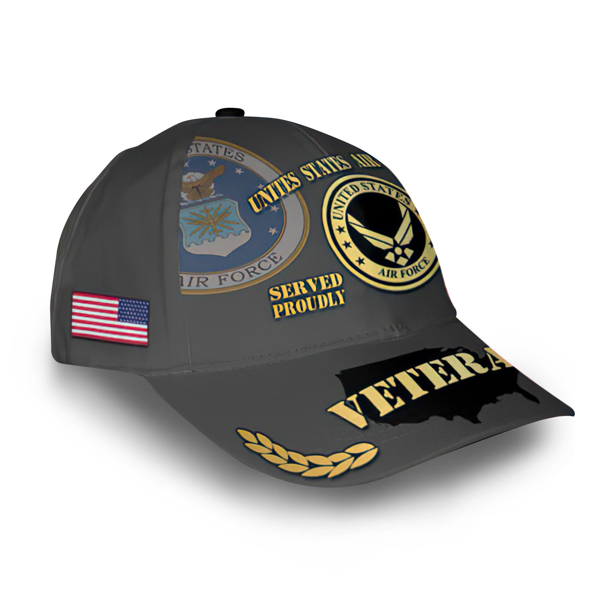 Unique Custom Name, Rank, Year, USAF Cap VPVC013309, Gifts For Air Force Veteran, Gifts For Dad, For Husband, Best Gifts On Father's Day, Independence Day, Veterans Day.