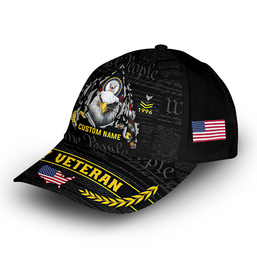 Premium Custom US Navy Cap VPVC013507, Gifts For Navy Veteran, Best Gifts On Father's Day, Armed Forces Day, Independence Day, Veterans Day.