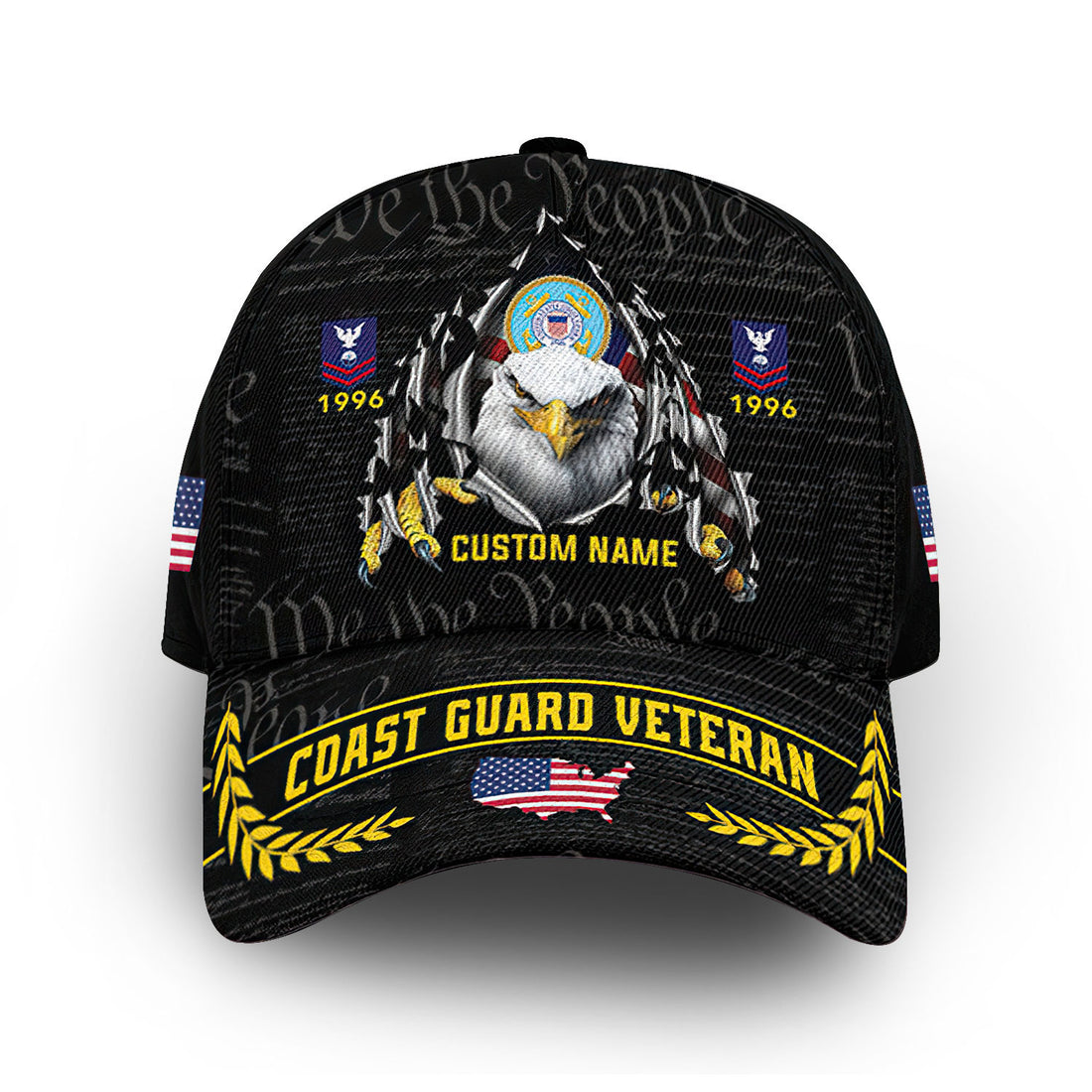Premium Custom USCG Cap VPVC013510, Gifts For Coast Guard Veteran, Best Gifts On Father's Day, Armed Forces Day, Independence Day, Veterans Day.