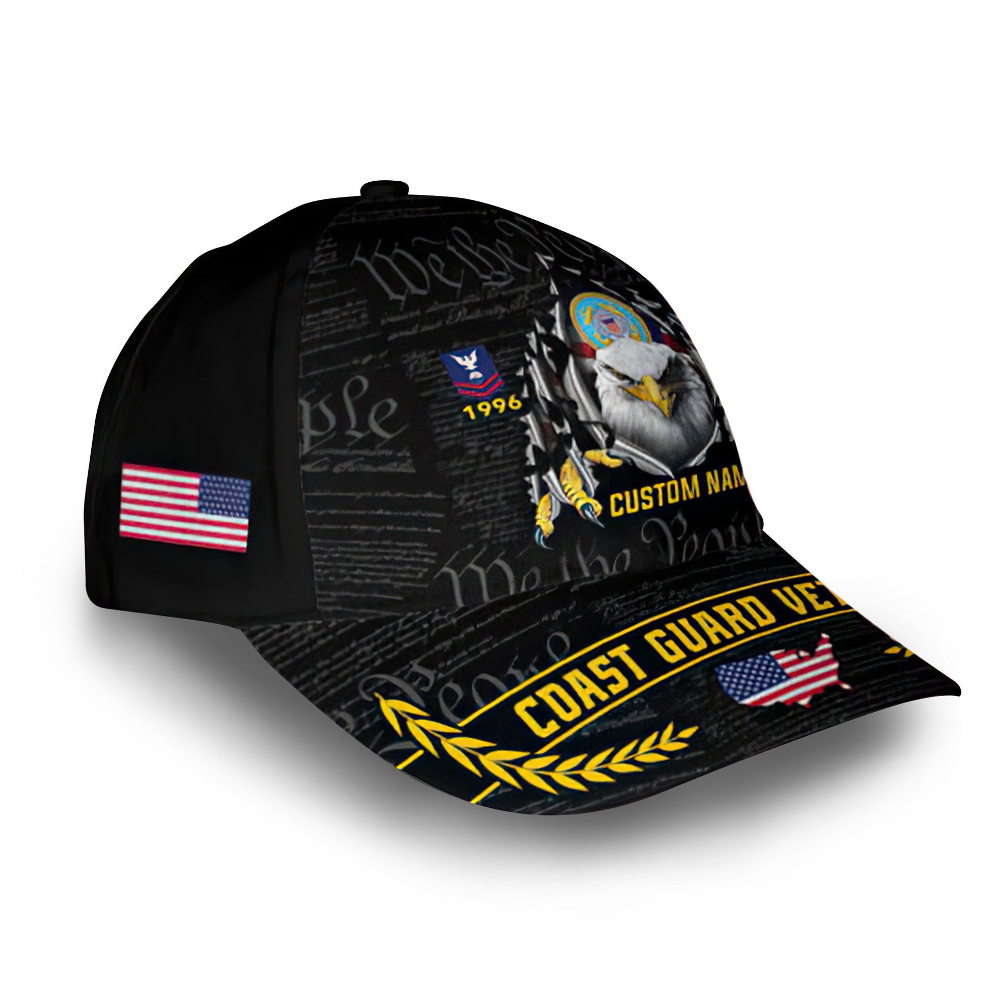 Premium Custom USCG Cap VPVC013510, Gifts For Coast Guard Veteran, Best Gifts On Father's Day, Armed Forces Day, Independence Day, Veterans Day.