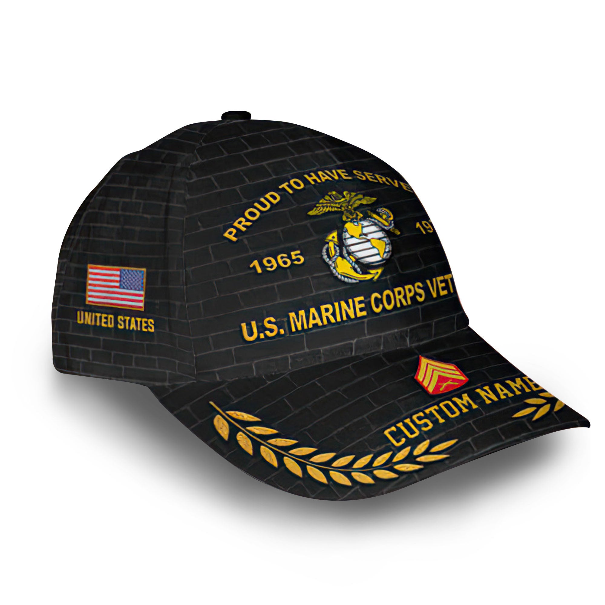 Premium Custom USMC Cap VPVC013603, Gifts For Marine Veteran, Best Gifts On Father's Day, Armed Forces Day, Independence Day, Veterans Day.