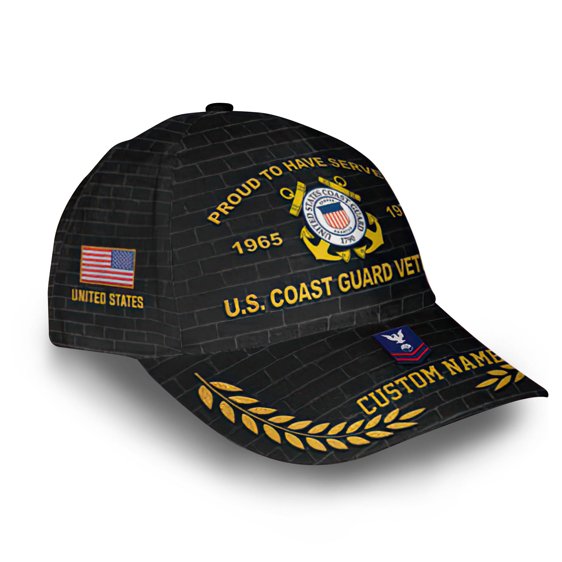 Premium Custom USCG Cap VPVC013605, Gifts For Coast Guard Veteran, Best Gifts On Father's Day, Armed Forces Day, Independence Day, Veterans Day.