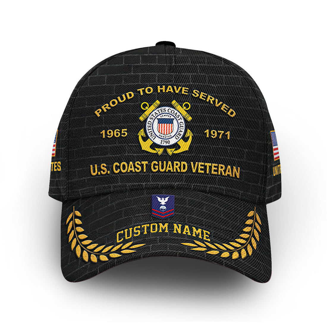 Premium Custom USCG Cap VPVC013605, Gifts For Coast Guard Veteran, Best Gifts On Father's Day, Armed Forces Day, Independence Day, Veterans Day.