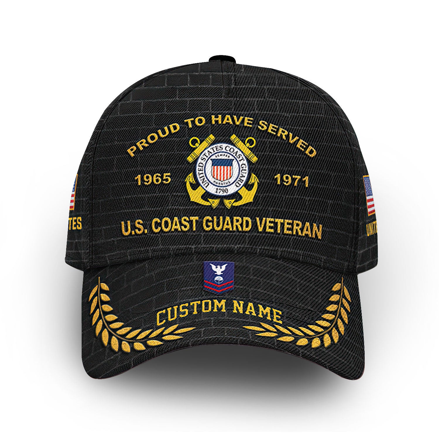 Premium Custom USCG Cap VPVC013605, Gifts For Coast Guard Veteran, Best Gifts On Father's Day, Armed Forces Day, Independence Day, Veterans Day.