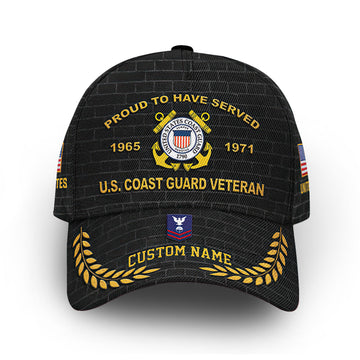 Premium Custom USCG Cap VPVC013605, Gifts For Coast Guard Veteran, Best Gifts On Father's Day, Armed Forces Day, Independence Day, Veterans Day.