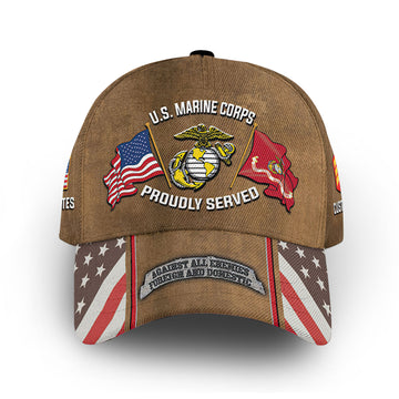 Premium Custom USMC Cap VPVC013608, Gifts For Marine Veteran, Gifts For Dad, For Husband, Best Gifts On Father's Day, Armed Forces Day, Independence Day, Veterans Day.