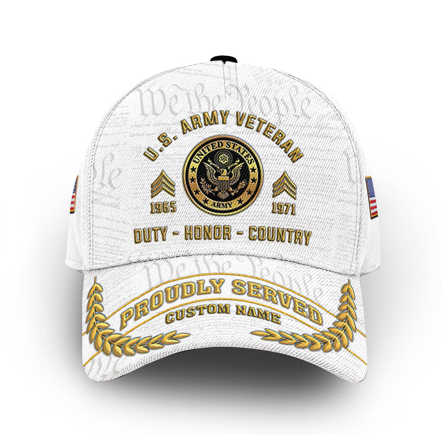 Premium Custom US Army Cap VPVC013701, Gifts For Army Veteran, Gifts For Dad, For Husband, Best Gifts On Father's Day, Armed Forces Day, Independence Day, Veterans Day.