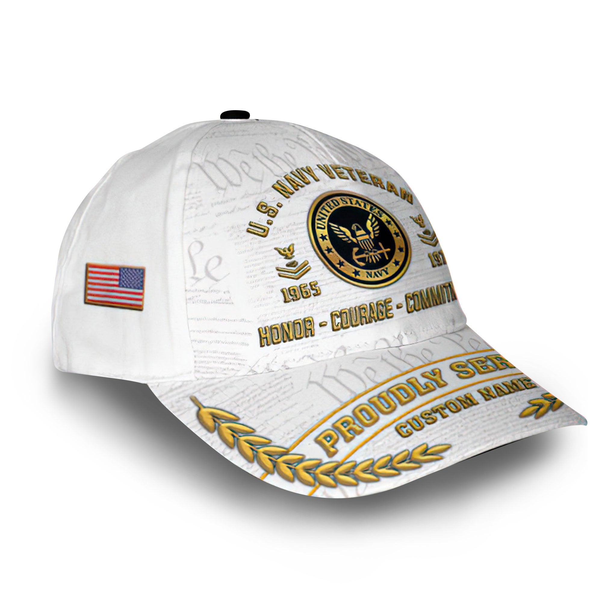 Premium Custom US Navy Cap VPVC013702, Gifts For Navy Veteran, Gifts For Dad, For Husband, Best Gifts On Father's Day, Armed Forces Day, Independence Day, Veterans Day.