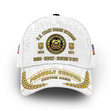 Premium Custom USCG Cap VPVC013705, Gifts For Coast Guard Veteran, Gifts For Dad, For Husband, Best Gifts On Father's Day, Armed Forces Day, Independence Day, Veterans Day.