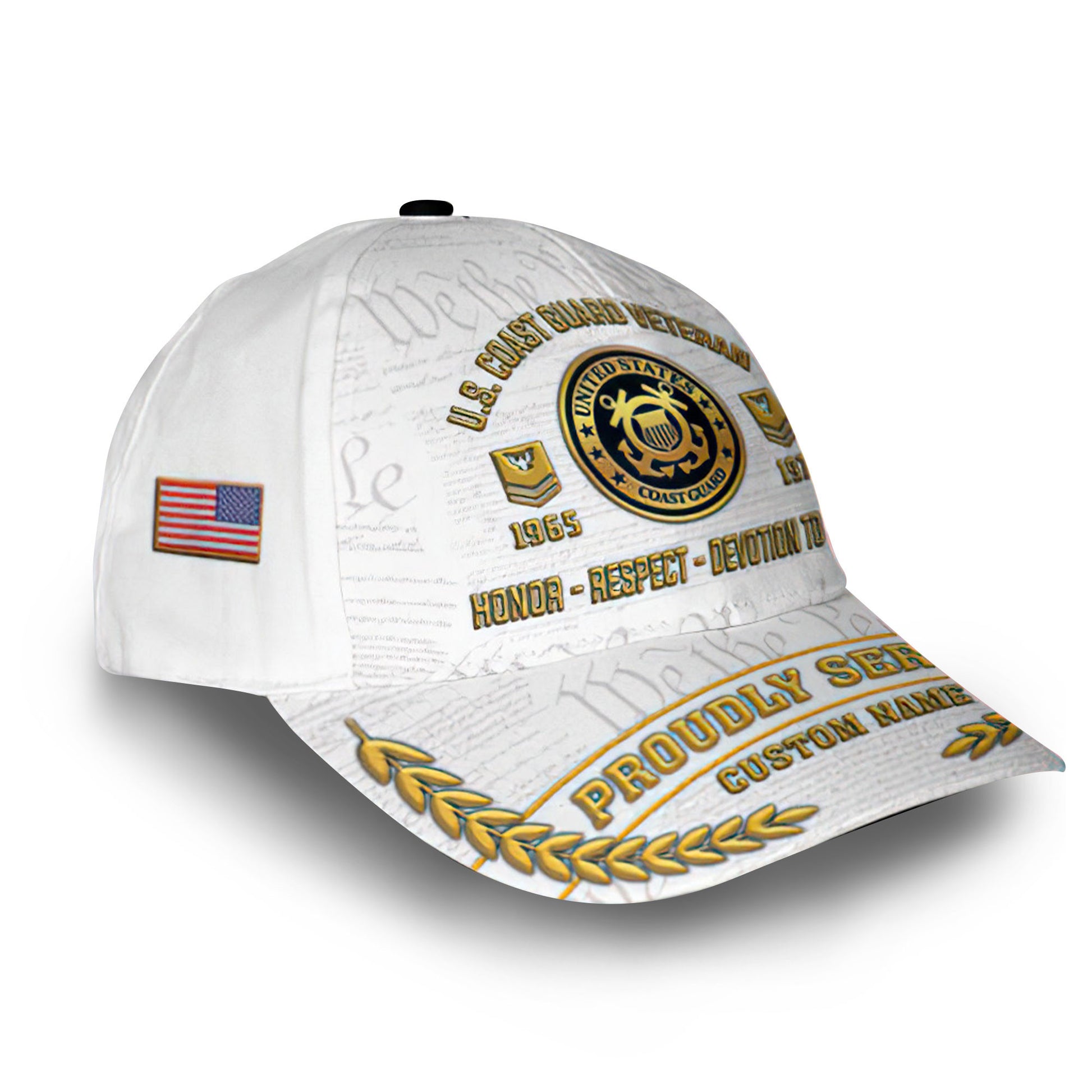 Premium Custom USCG Cap VPVC013705, Gifts For Coast Guard Veteran, Gifts For Dad, For Husband, Best Gifts On Father's Day, Armed Forces Day, Independence Day, Veterans Day.