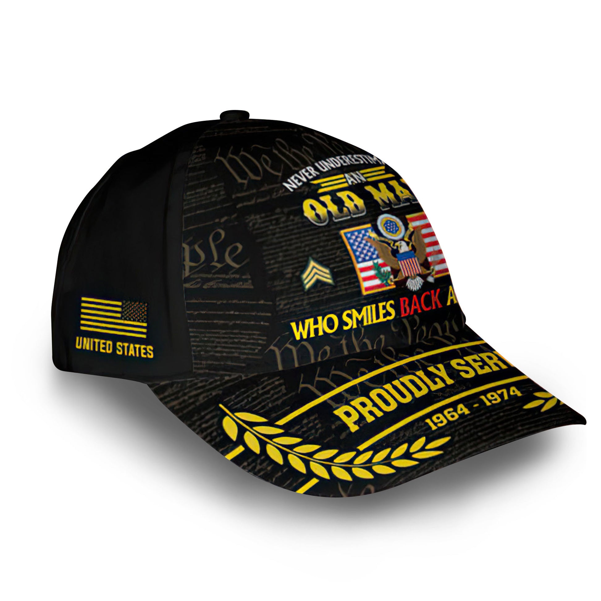 Premium Custom US Army Cap VPVC013706, Gifts For Army Veteran, Gifts For Dad, For Husband, Best Gifts On Father's Day, Armed Forces Day, Independence Day, Veterans Day.