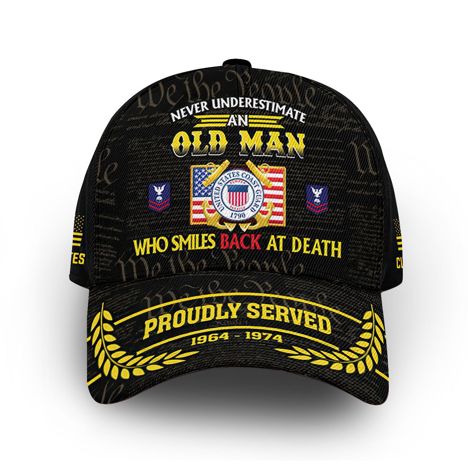 Premium Custom USCG Cap VPVC013710, Gifts For Coast Guard Veteran, Gifts For Dad, For Husband, Best Gifts On Father's Day, Armed Forces Day, Independence Day, Veterans Day.