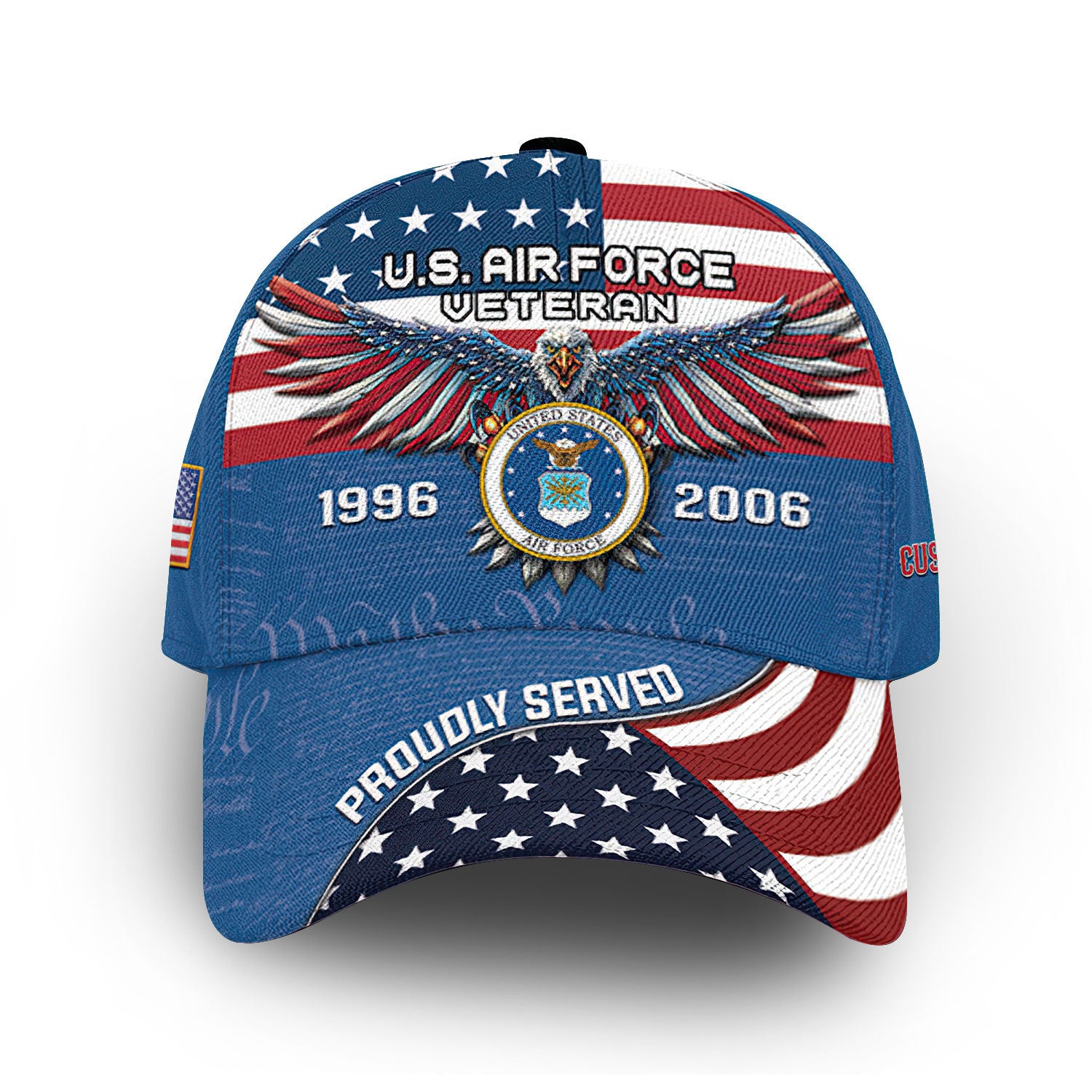 Premium Custom USAF Cap VPVC014004, Gifts For Air Force Veteran, Best Gifts On Father's Day, Armed Forces Day, Independence Day, Veterans Day.
