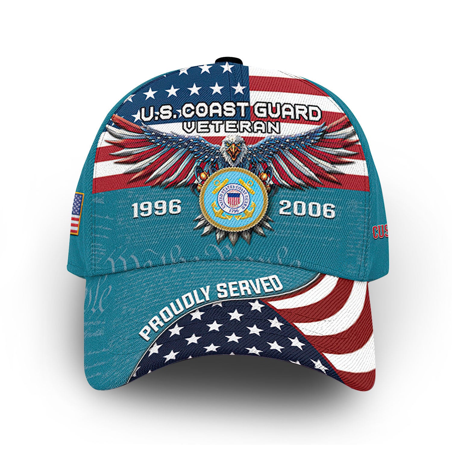 Premium Custom USCG Cap VPVC014005, Gifts For Coast Guard Veteran, Best Gifts On Father's Day, Armed Forces Day, Independence Day, Veterans Day.