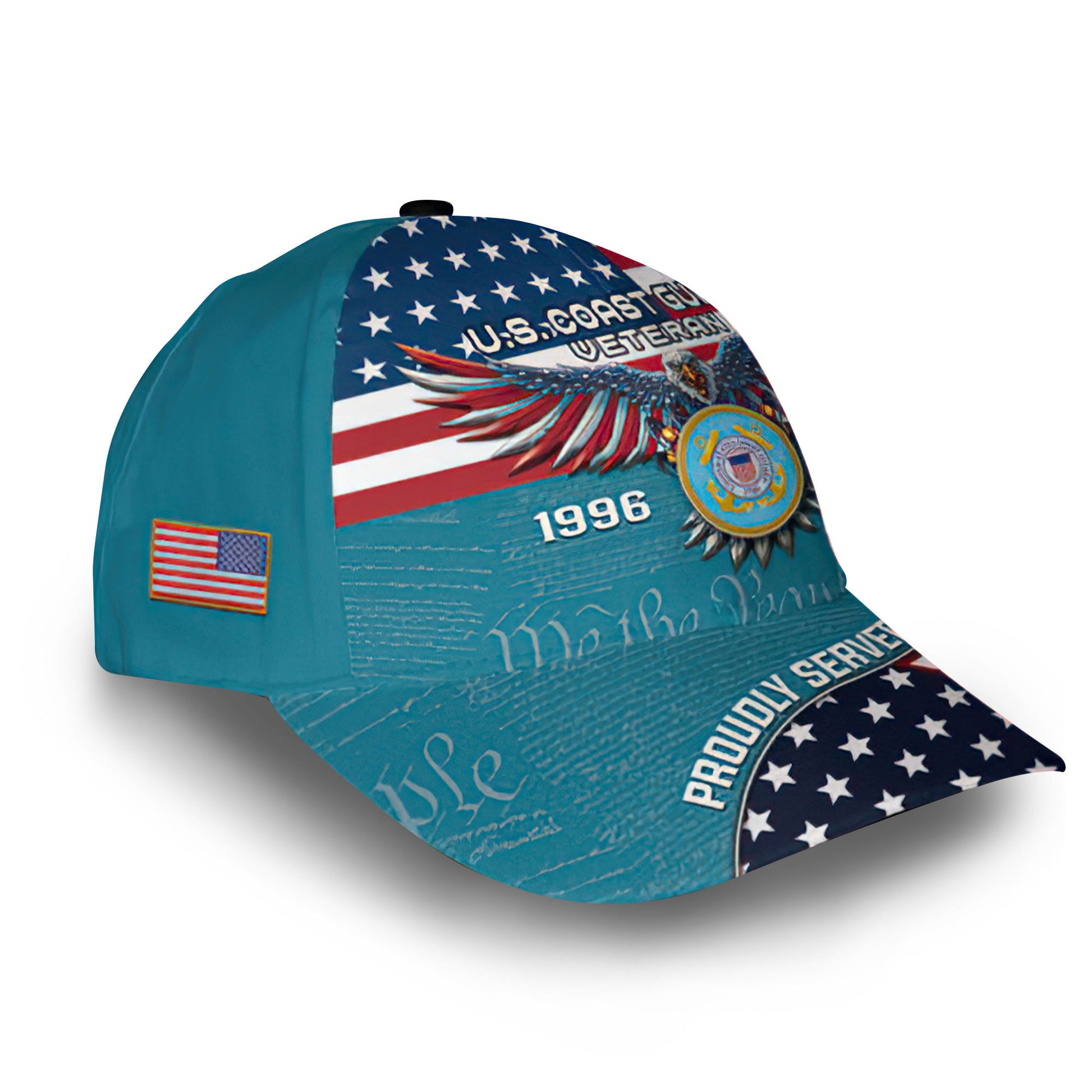 Premium Custom USCG Cap VPVC014005, Gifts For Coast Guard Veteran, Best Gifts On Father's Day, Armed Forces Day, Independence Day, Veterans Day.