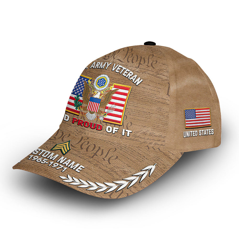Premium Custom US Army Cap VPVC014006, Gifts For Army Veteran, Best Gifts On Father's Day, Armed Forces Day, Independence Day, Veterans Day.