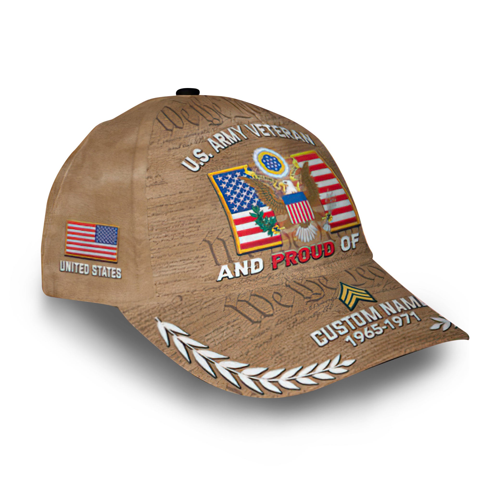 Premium Custom US Army Cap VPVC014006, Gifts For Army Veteran, Best Gifts On Father's Day, Armed Forces Day, Independence Day, Veterans Day.