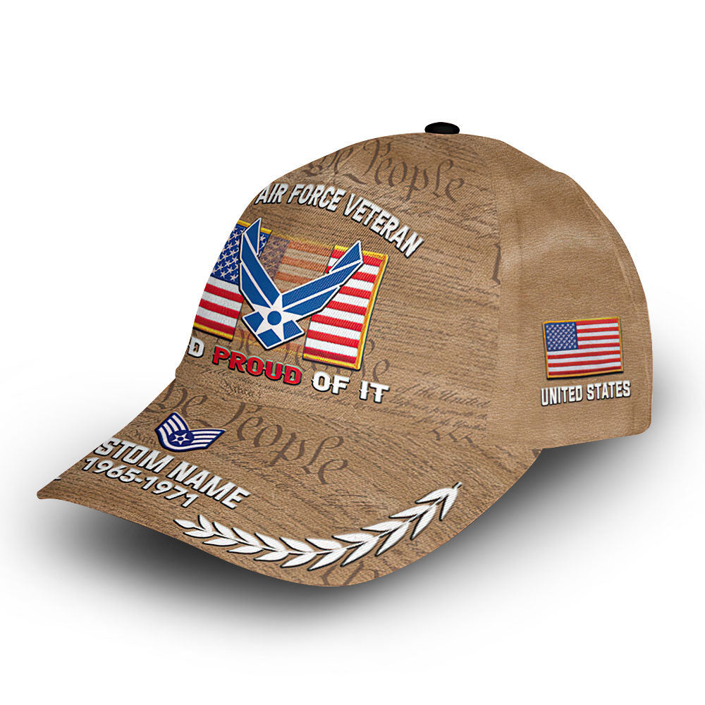Premium Custom USAF Cap VPVC014009, Gifts For Air Force Veteran, Best Gifts On Father's Day, Armed Forces Day, Independence Day, Veterans Day.