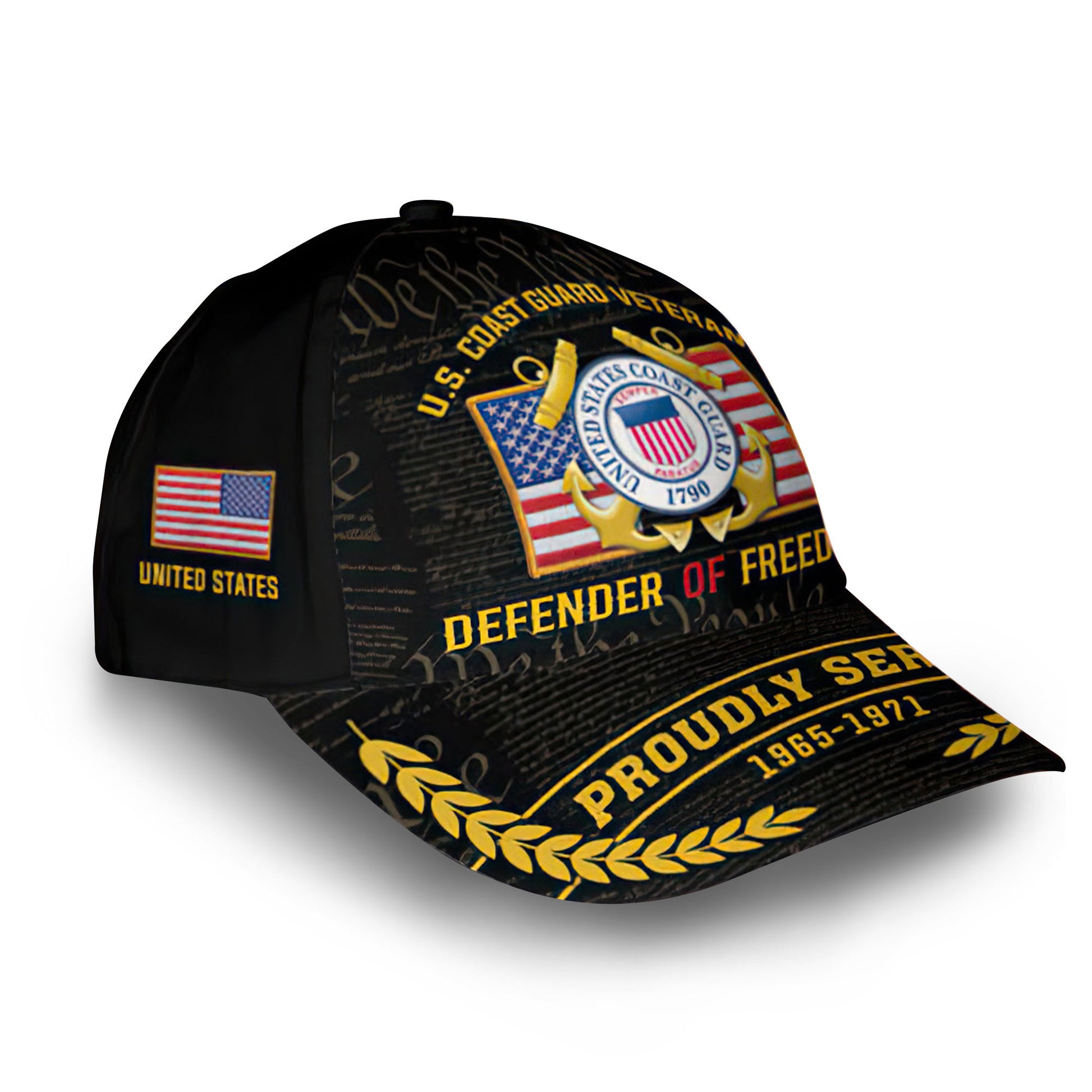 Premium Custom USCG Cap VPVC014105, Gifts For Coast Guard Veteran, Gifts For Dad, For Husband, Best Gifts On Father's Day, Armed Forces Day, Independence Day, Veterans Day.