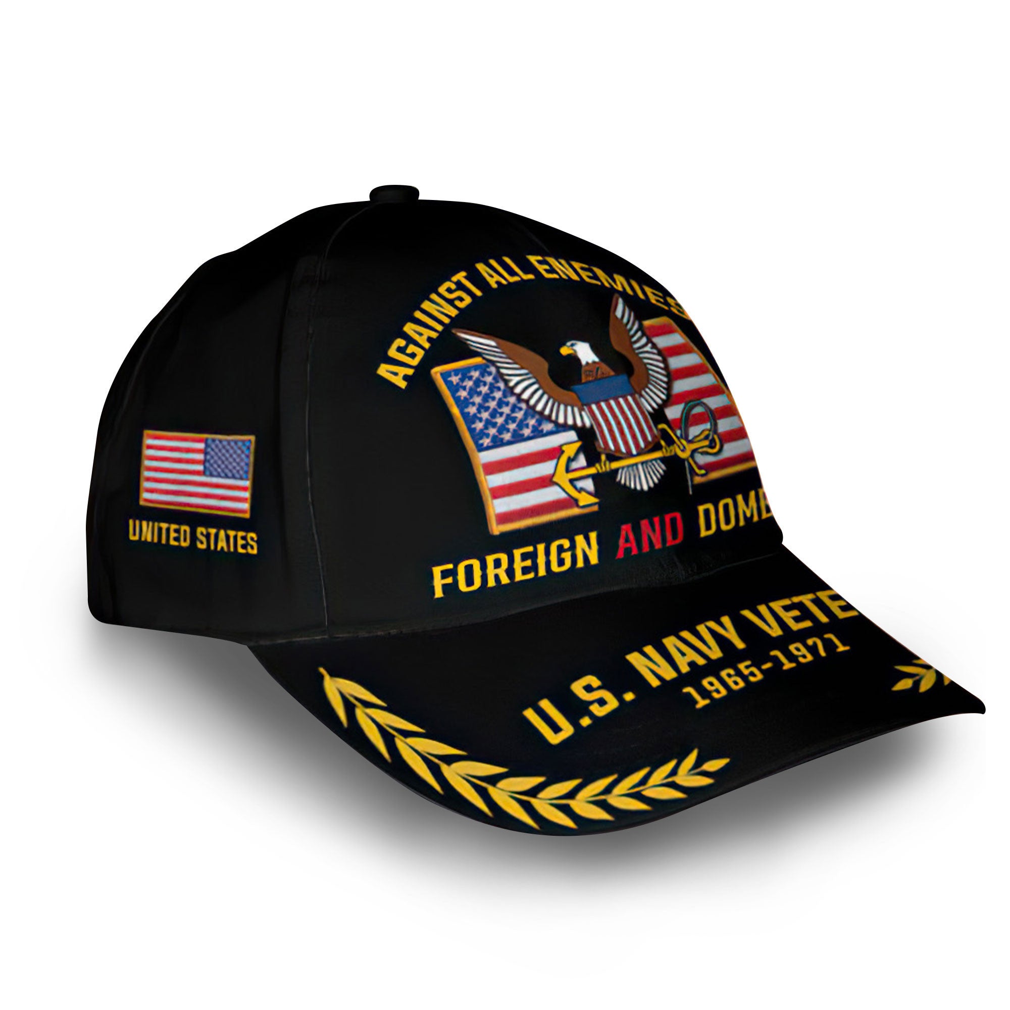 Premium US Navy Cap VPVC014107, Custom Name, Rank, Year, Gifts For Navy Veteran, Best Gifts On Father's Day, Armed Forces Day, Independence Day, Veterans Day.