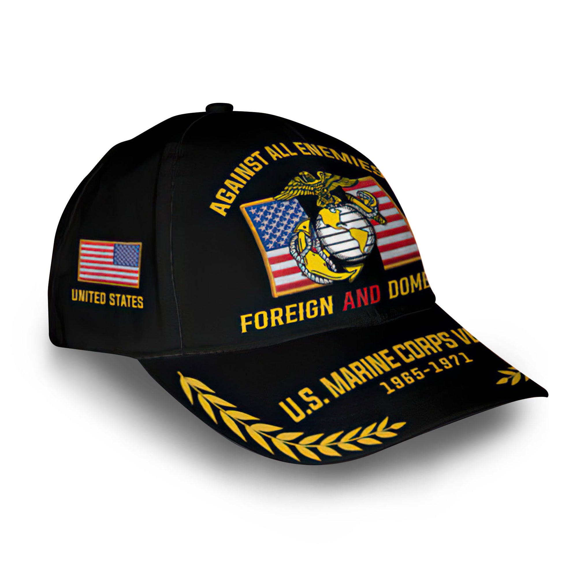 Premium USMC Cap VPVC014108, Custom Name, Rank, Year, Gifts For Marine Veteran, Best Gifts On Father's Day, Armed Forces Day, Independence Day, Veterans Day.