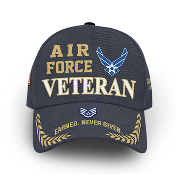 Premium Custom USAF Cap VPVC014204, Gifts For Air Force Veteran, Gifts For Dad, For Husband, Best Gifts On Father's Day, Armed Forces Day, Independence Day, Veterans Day.
