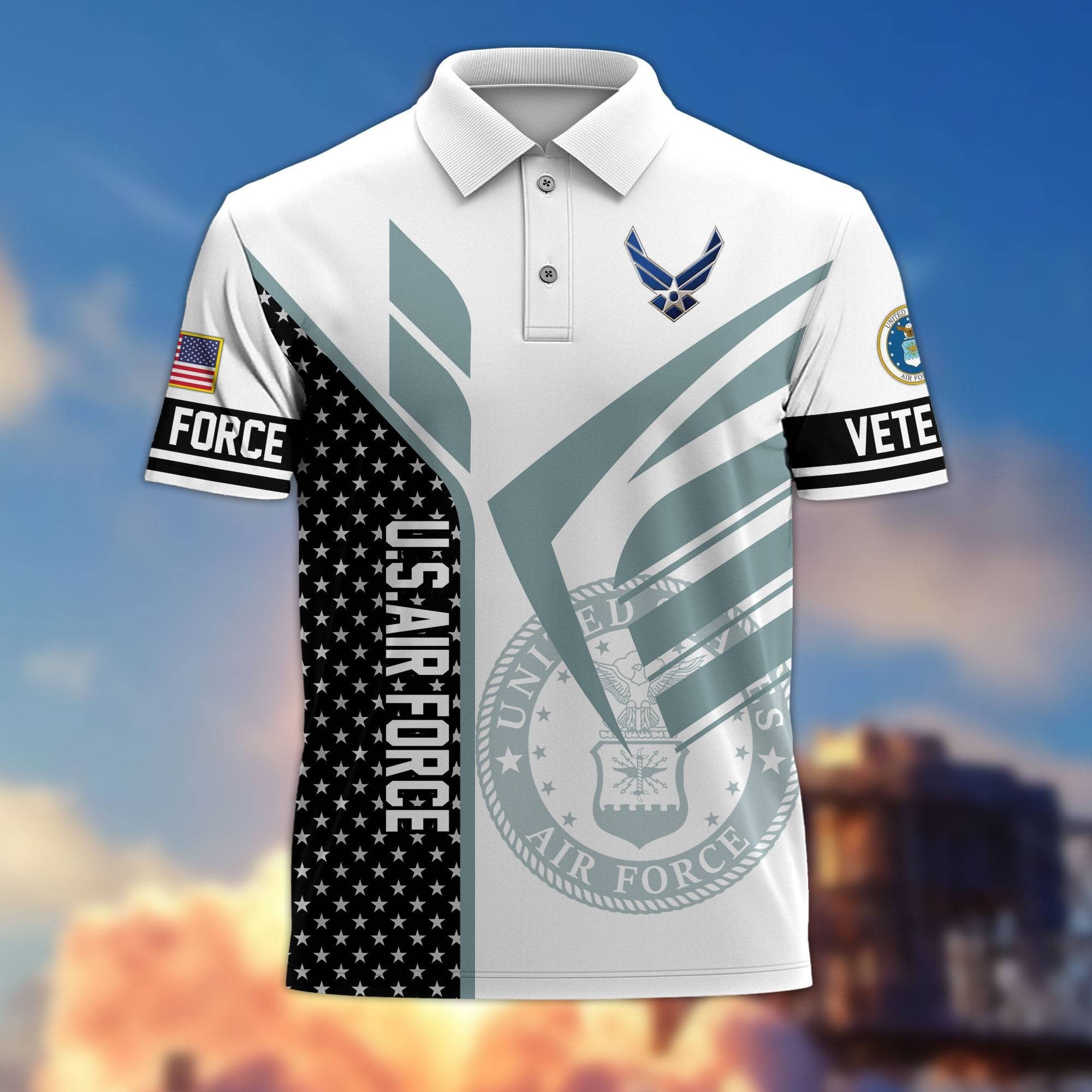 Premium US Veterans Polo Shirt BPHN240211, Gifts For US Veterans, Gifts On Father's Day, Independence Day, Armed Forces Day, Veterans Day.