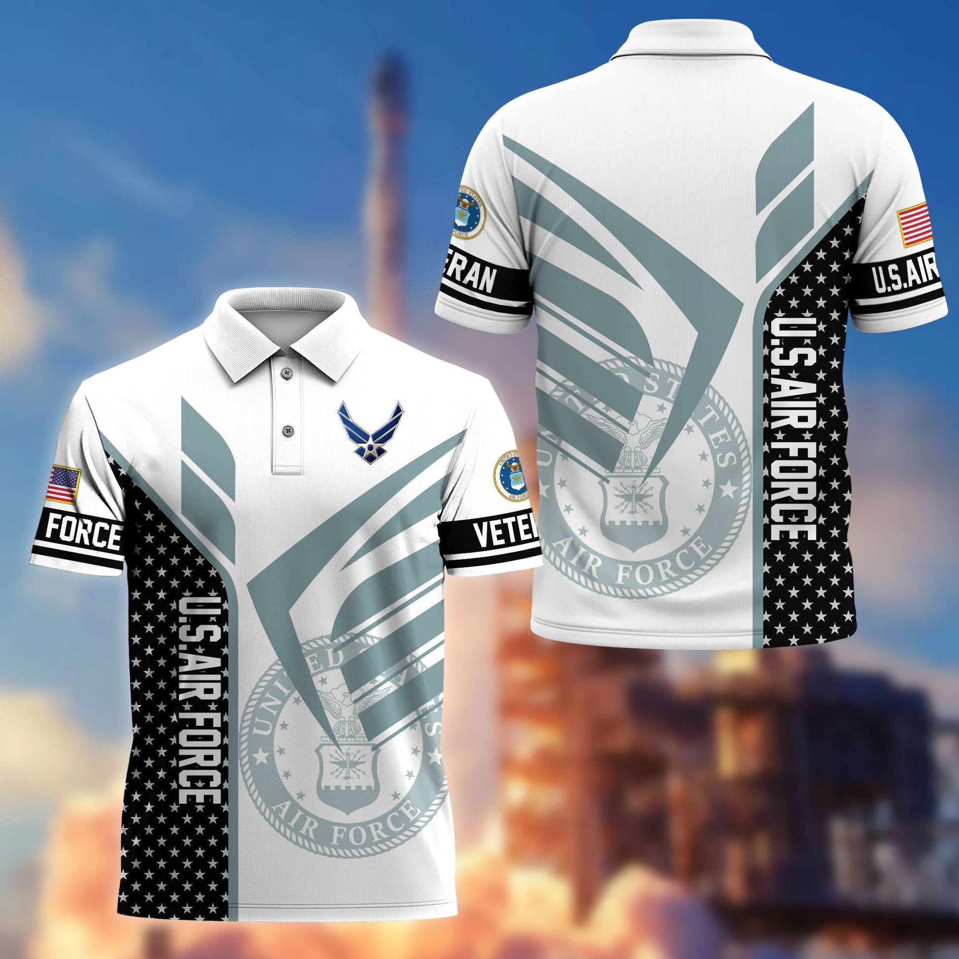 Premium US Veterans Polo Shirt BPHN240211, Gifts For US Veterans, Gifts On Father's Day, Independence Day, Armed Forces Day, Veterans Day.