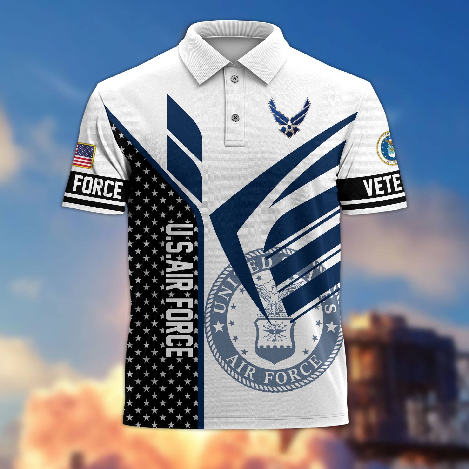 Premium US Veterans Polo Shirt BPHN240211, Gifts For US Veterans, Gifts On Father's Day, Independence Day, Armed Forces Day, Veterans Day.