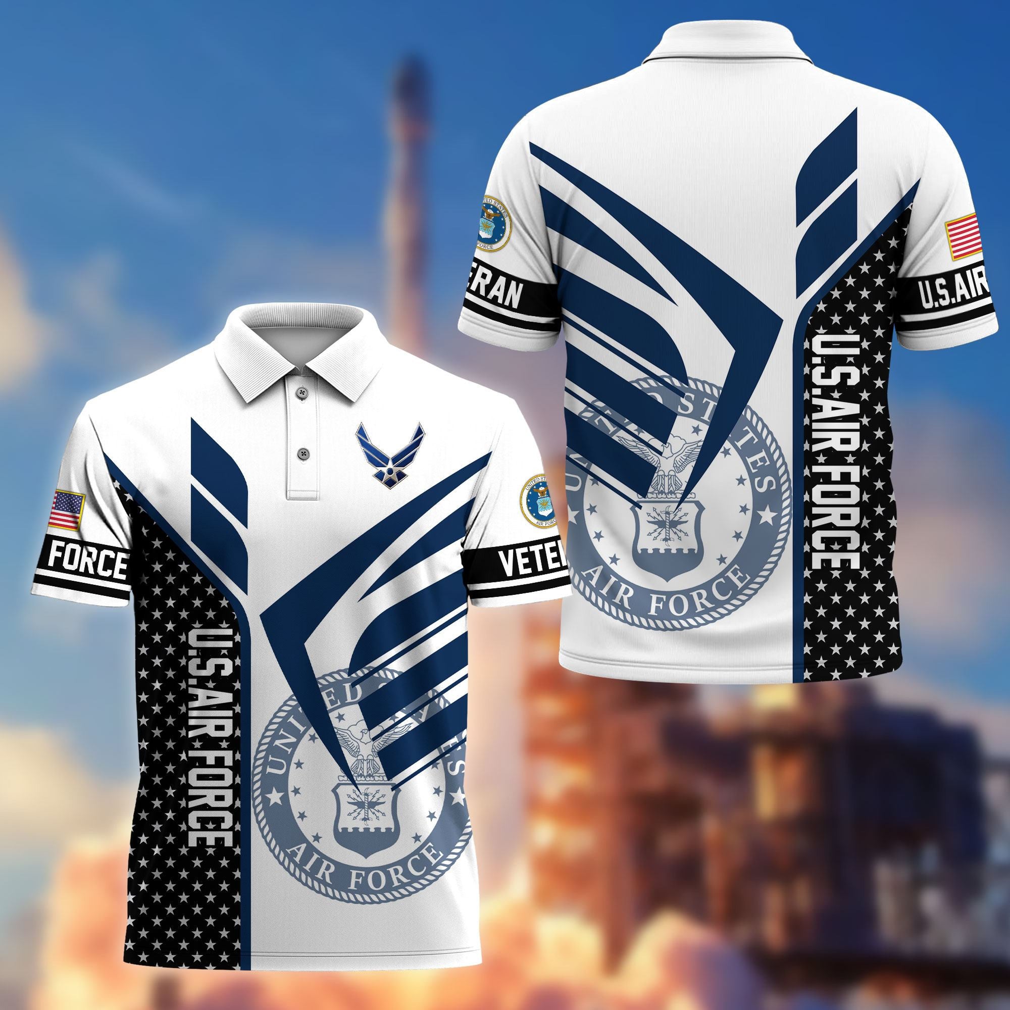 Premium US Veterans Polo Shirt BPHN240211, Gifts For US Veterans, Gifts On Father's Day, Independence Day, Armed Forces Day, Veterans Day.