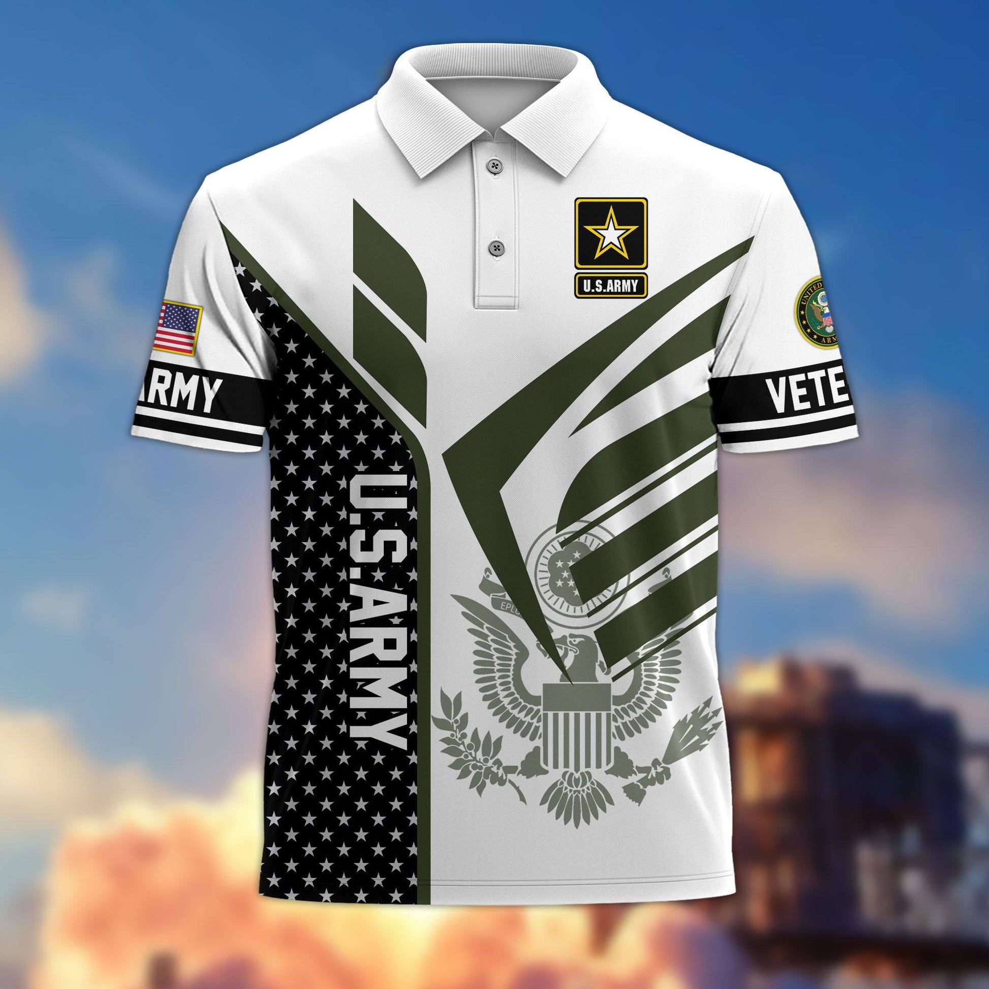 Premium US Veterans Polo Shirt BPHN240211, Gifts For US Veterans, Gifts On Father's Day, Independence Day, Armed Forces Day, Veterans Day.